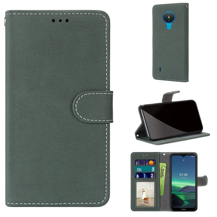 For Nokia 1.4 Retro Frosted Horizontal Flip PU Leather Case with Holder & Card Slots & Wallet & Photo Frame