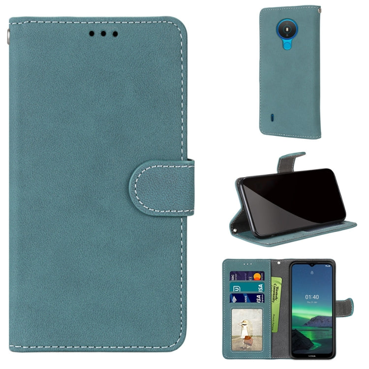 For Nokia 1.4 Retro Frosted Horizontal Flip PU Leather Case with Holder & Card Slots & Wallet & Photo Frame