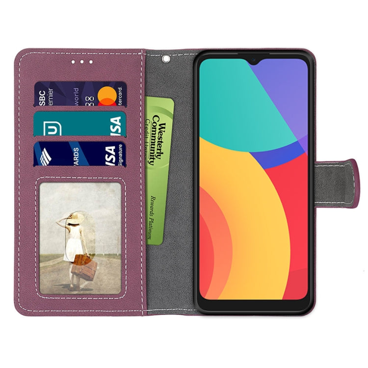 For Alcatel 3L 2021 Retro Frosted Horizontal Flip PU Leather Case with Holder & Card Slots & Wallet & Photo Frame