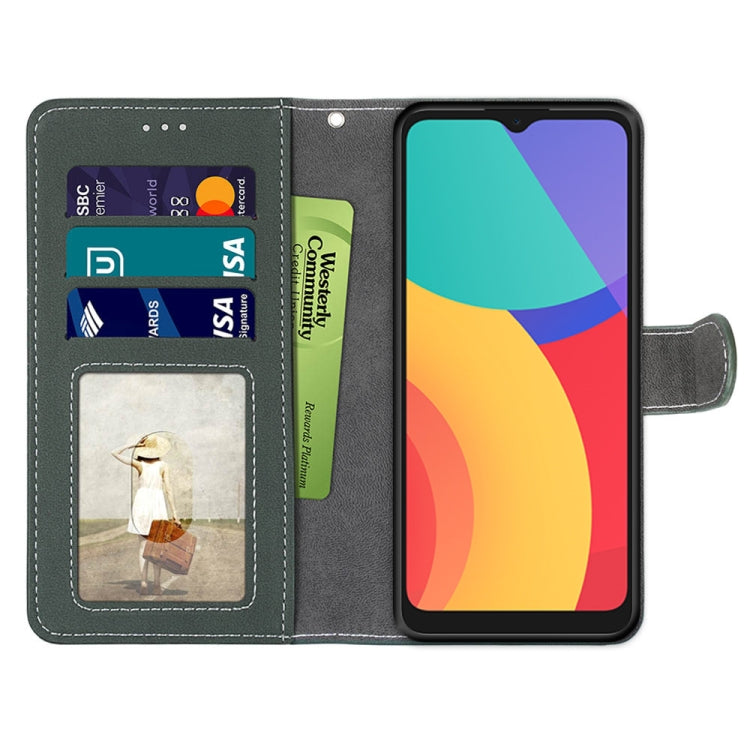 For Alcatel 3L 2021 Retro Frosted Horizontal Flip PU Leather Case with Holder & Card Slots & Wallet & Photo Frame