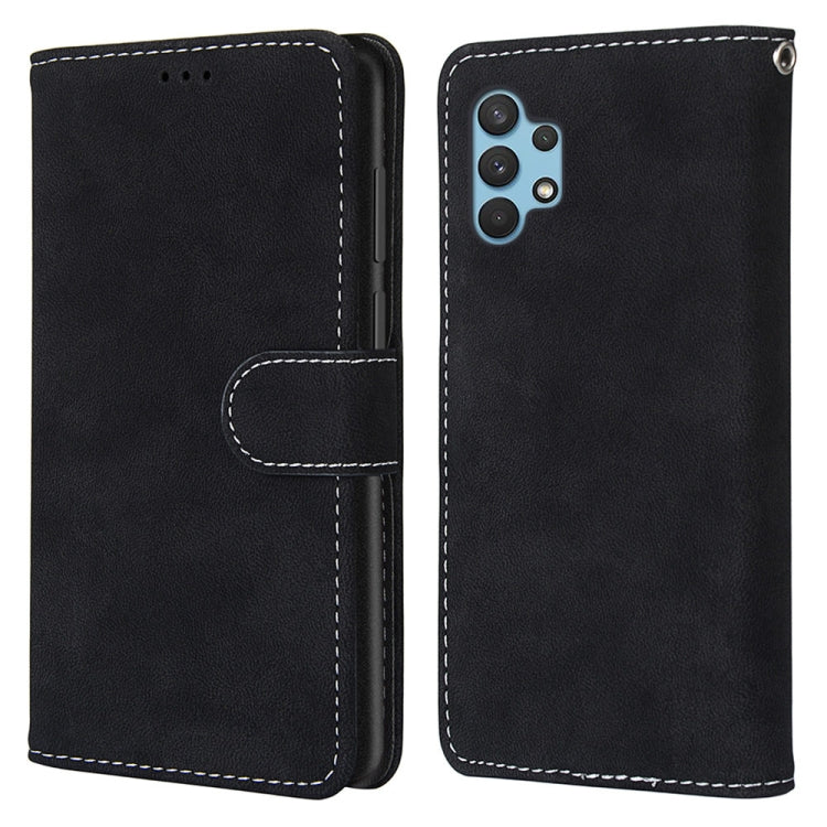 For Samsung Galaxy A32 4G / A32 Lite Retro Frosted Horizontal Flip PU Leather Case with Holder & Card Slots & Wallet & Photo Frame