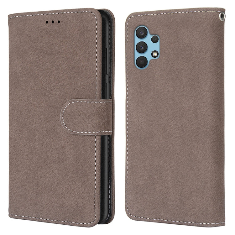 For Samsung Galaxy A32 4G / A32 Lite Retro Frosted Horizontal Flip PU Leather Case with Holder & Card Slots & Wallet & Photo Frame