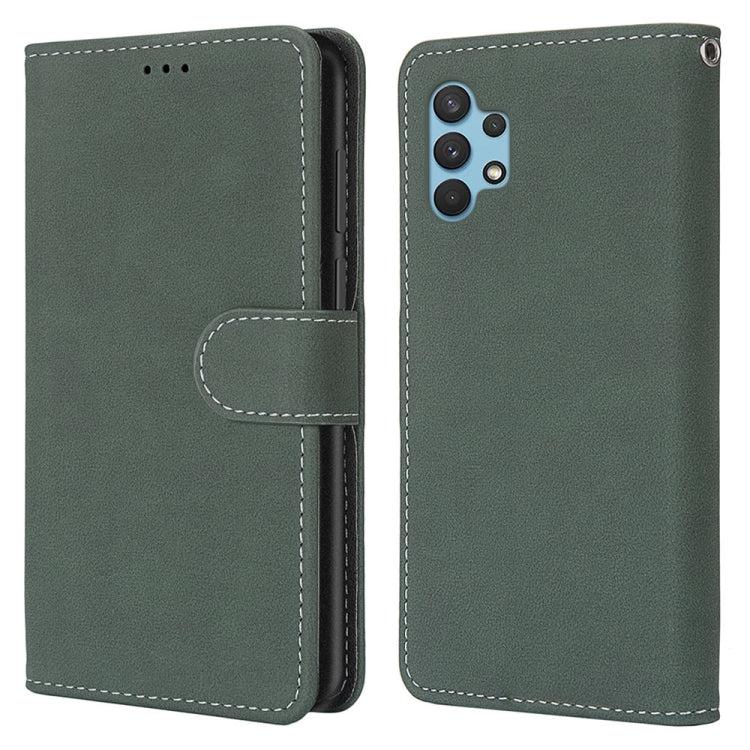 For Samsung Galaxy A32 4G / A32 Lite Retro Frosted Horizontal Flip PU Leather Case with Holder & Card Slots & Wallet & Photo Frame