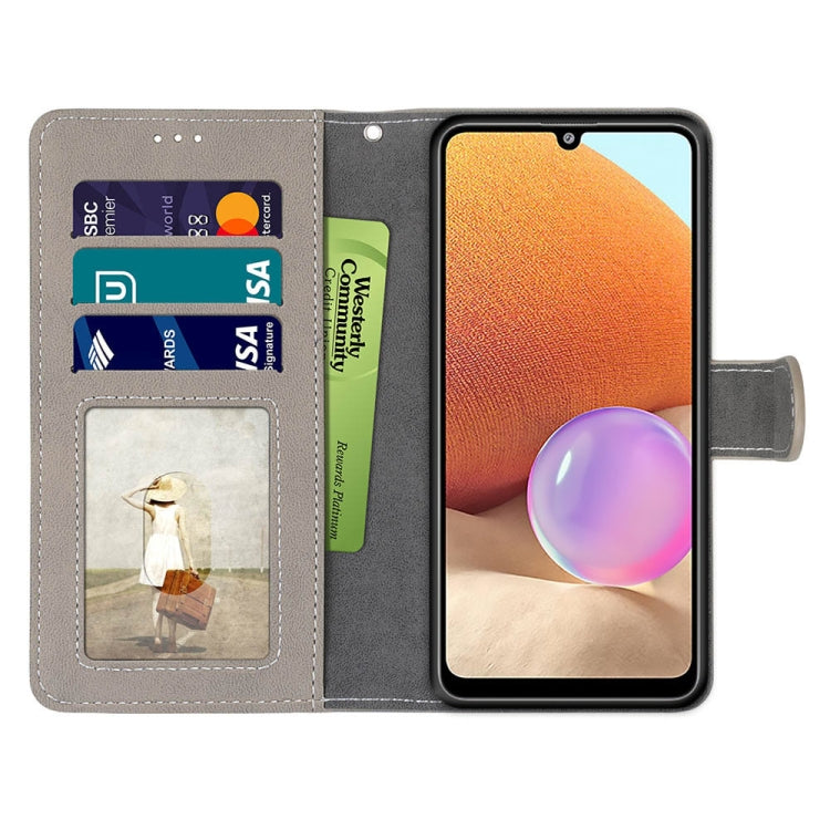For Samsung Galaxy A32 4G / A32 Lite Retro Frosted Horizontal Flip PU Leather Case with Holder & Card Slots & Wallet & Photo Frame