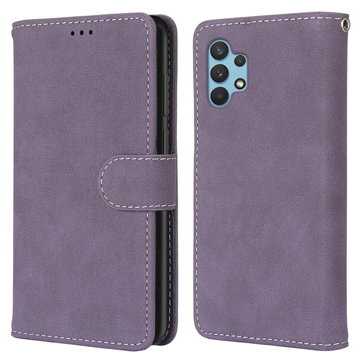For Samsung Galaxy A32 4G / A32 Lite Retro Frosted Horizontal Flip PU Leather Case with Holder & Card Slots & Wallet & Photo Frame