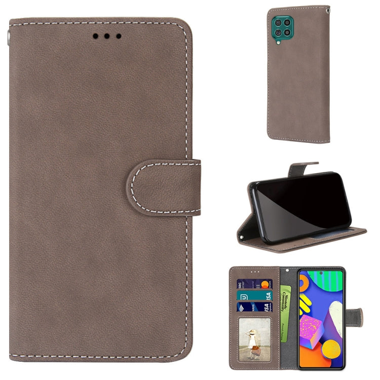 For Samsung Galaxy F62 / M62 Retro Frosted Horizontal Flip PU Leather Case with Holder & Card Slots & Wallet & Photo Frame