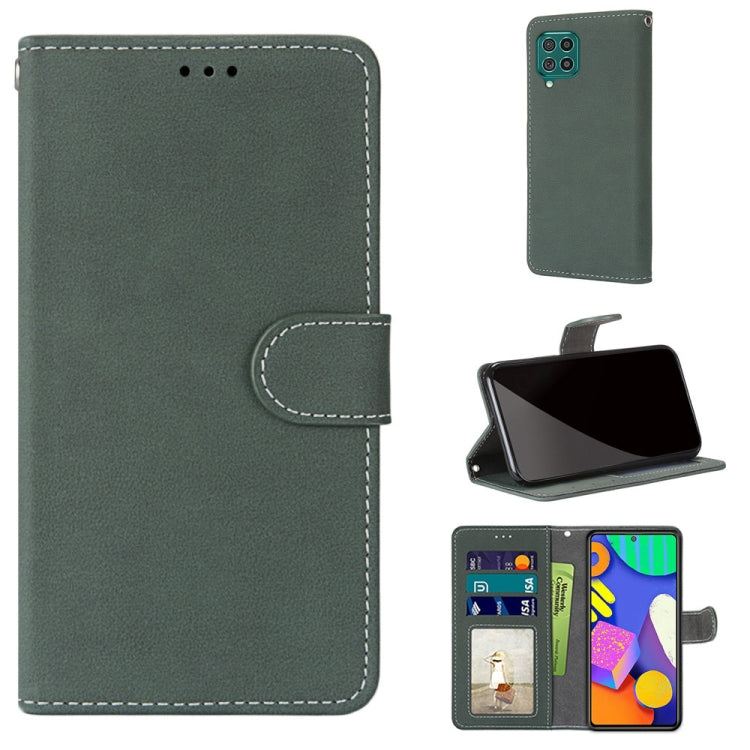 For Samsung Galaxy F62 / M62 Retro Frosted Horizontal Flip PU Leather Case with Holder & Card Slots & Wallet & Photo Frame