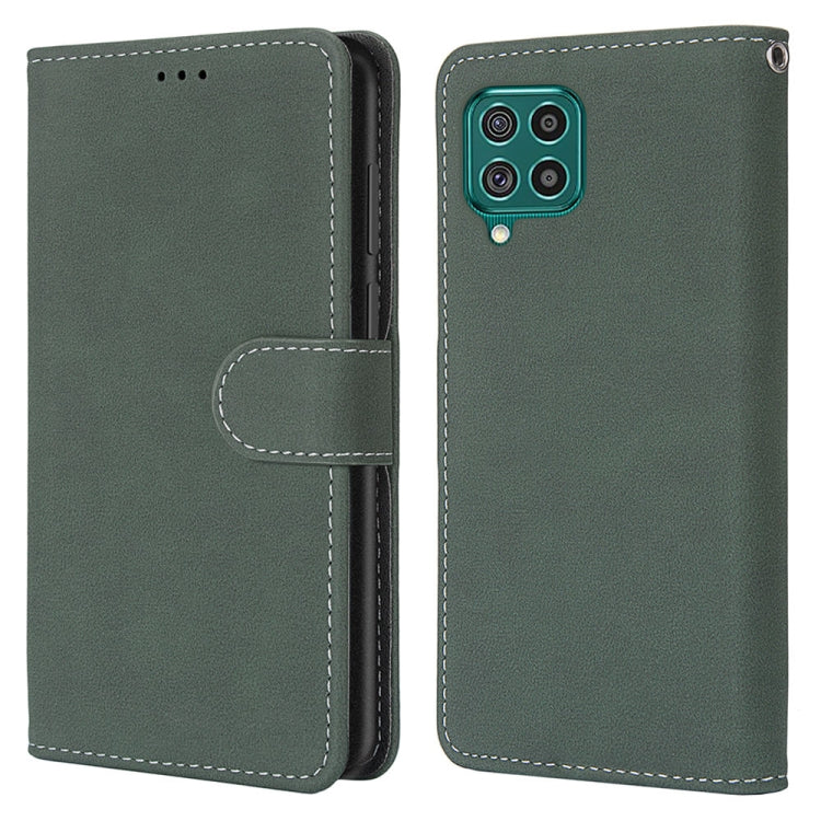 For Samsung Galaxy F62 / M62 Retro Frosted Horizontal Flip PU Leather Case with Holder & Card Slots & Wallet & Photo Frame