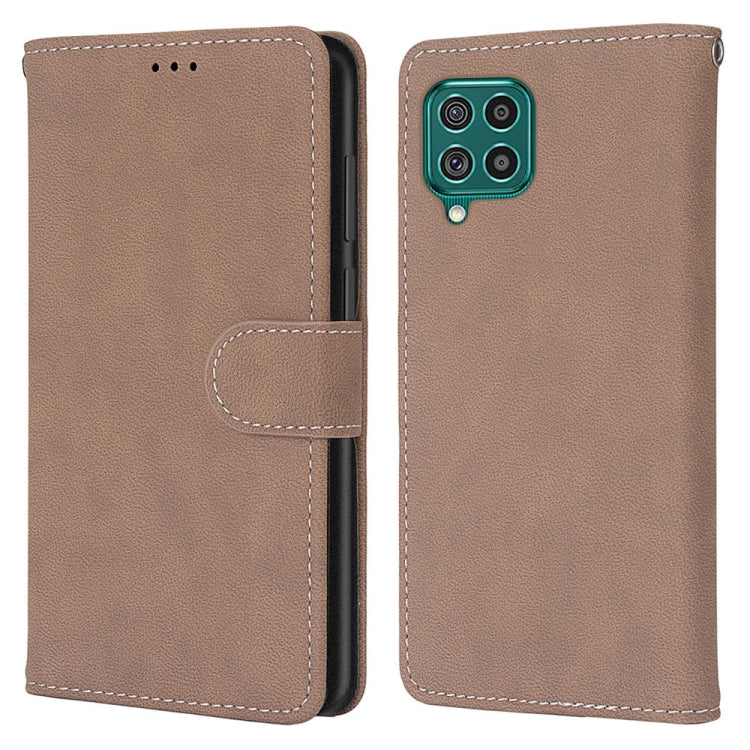 For Samsung Galaxy F62 / M62 Retro Frosted Horizontal Flip PU Leather Case with Holder & Card Slots & Wallet & Photo Frame