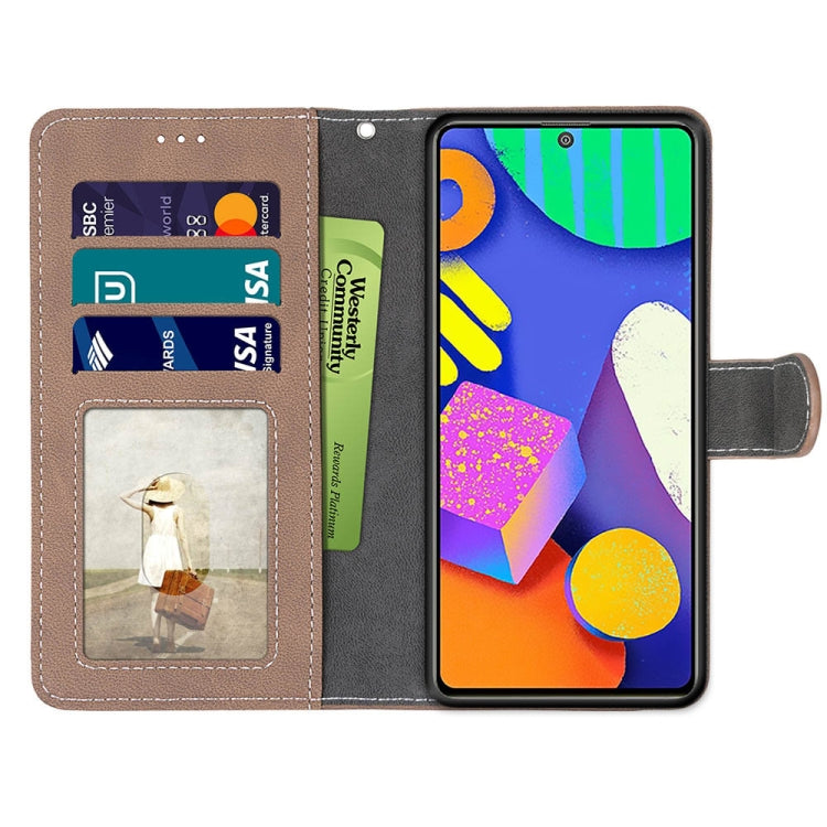For Samsung Galaxy F62 / M62 Retro Frosted Horizontal Flip PU Leather Case with Holder & Card Slots & Wallet & Photo Frame