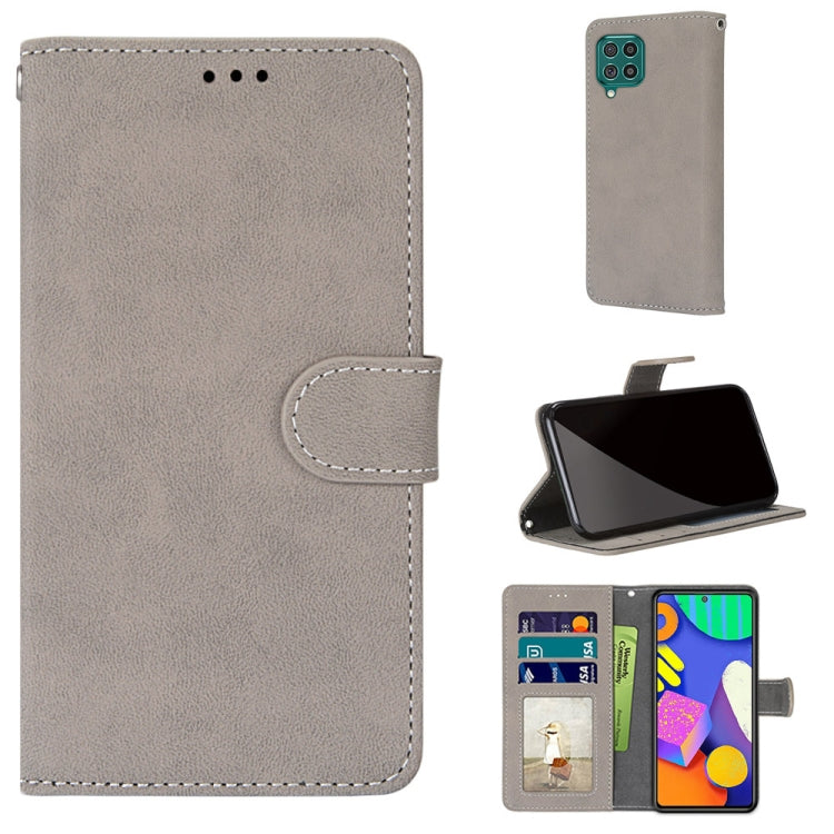 For Samsung Galaxy F62 / M62 Retro Frosted Horizontal Flip PU Leather Case with Holder & Card Slots & Wallet & Photo Frame