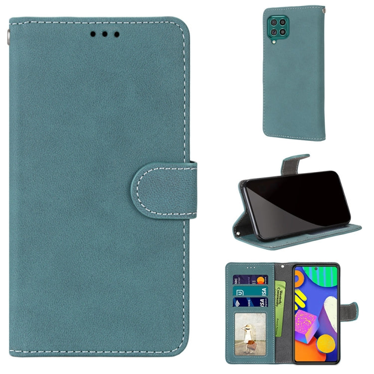 For Samsung Galaxy F62 / M62 Retro Frosted Horizontal Flip PU Leather Case with Holder & Card Slots & Wallet & Photo Frame
