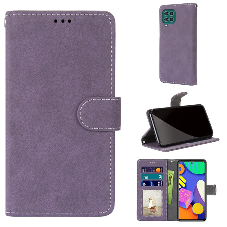 For Samsung Galaxy F62 / M62 Retro Frosted Horizontal Flip PU Leather Case with Holder & Card Slots & Wallet & Photo Frame