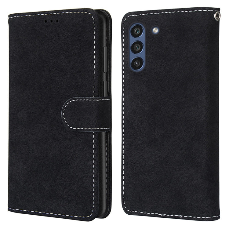 For Samsung Galaxy S21 FE Retro Frosted Horizontal Flip PU Leather Case with Holder & Card Slots & Wallet & Photo Frame