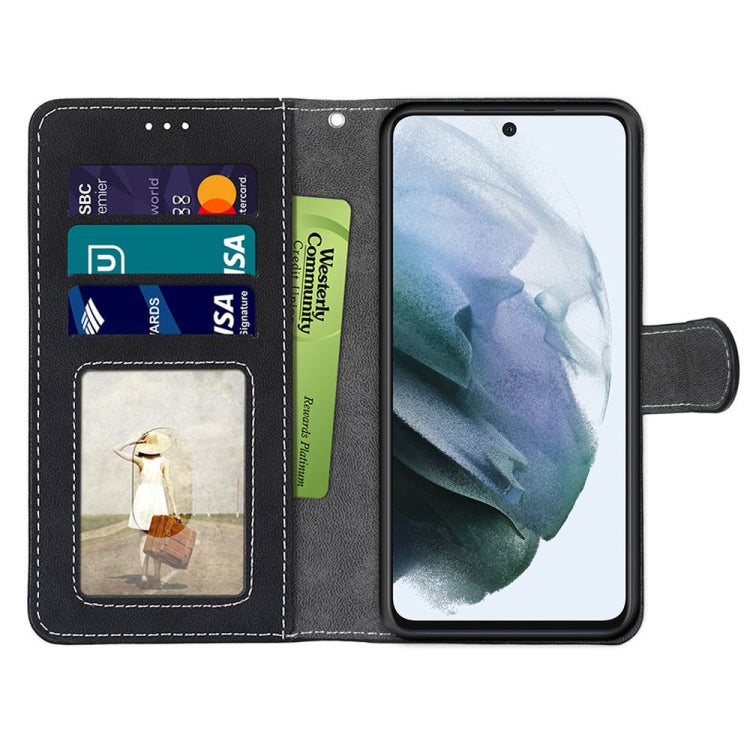 For Samsung Galaxy S21 FE Retro Frosted Horizontal Flip PU Leather Case with Holder & Card Slots & Wallet & Photo Frame