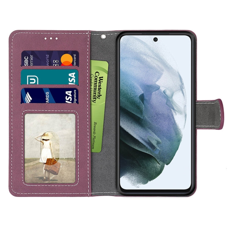 For Samsung Galaxy S21 FE Retro Frosted Horizontal Flip PU Leather Case with Holder & Card Slots & Wallet & Photo Frame