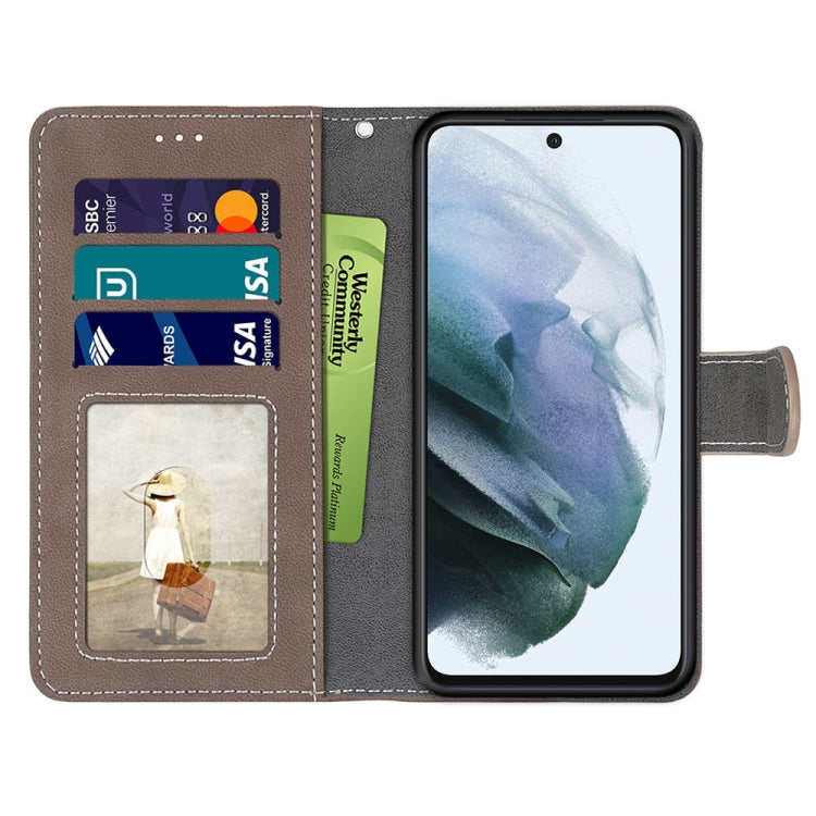 For Samsung Galaxy S21 FE Retro Frosted Horizontal Flip PU Leather Case with Holder & Card Slots & Wallet & Photo Frame
