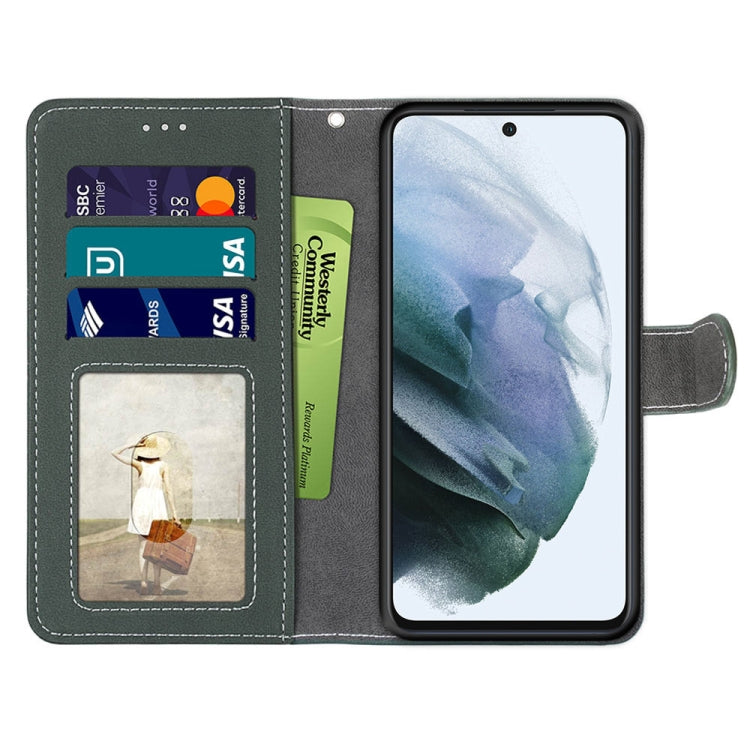 For Samsung Galaxy S21 FE Retro Frosted Horizontal Flip PU Leather Case with Holder & Card Slots & Wallet & Photo Frame