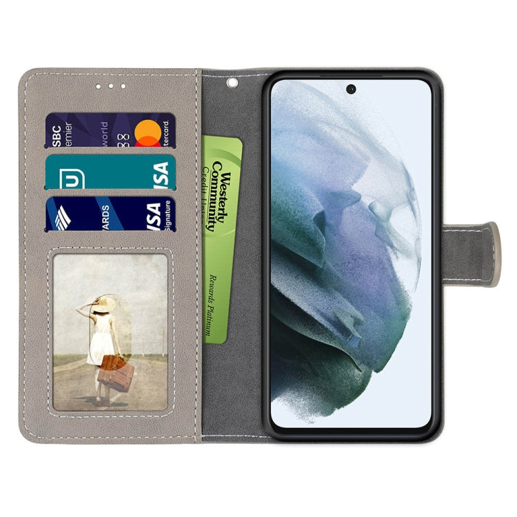 For Samsung Galaxy S21 FE Retro Frosted Horizontal Flip PU Leather Case with Holder & Card Slots & Wallet & Photo Frame
