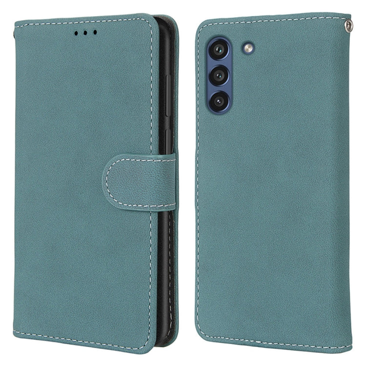 For Samsung Galaxy S21 FE Retro Frosted Horizontal Flip PU Leather Case with Holder & Card Slots & Wallet & Photo Frame