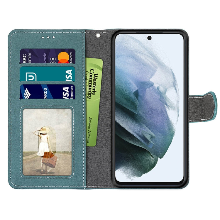 For Samsung Galaxy S21 FE Retro Frosted Horizontal Flip PU Leather Case with Holder & Card Slots & Wallet & Photo Frame