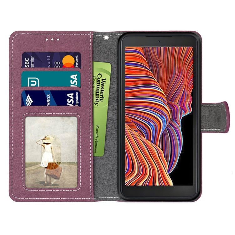 For Samsung Galaxy Xcover 5 Retro Frosted Horizontal Flip PU Leather Case with Holder & Card Slots & Wallet & Photo Frame