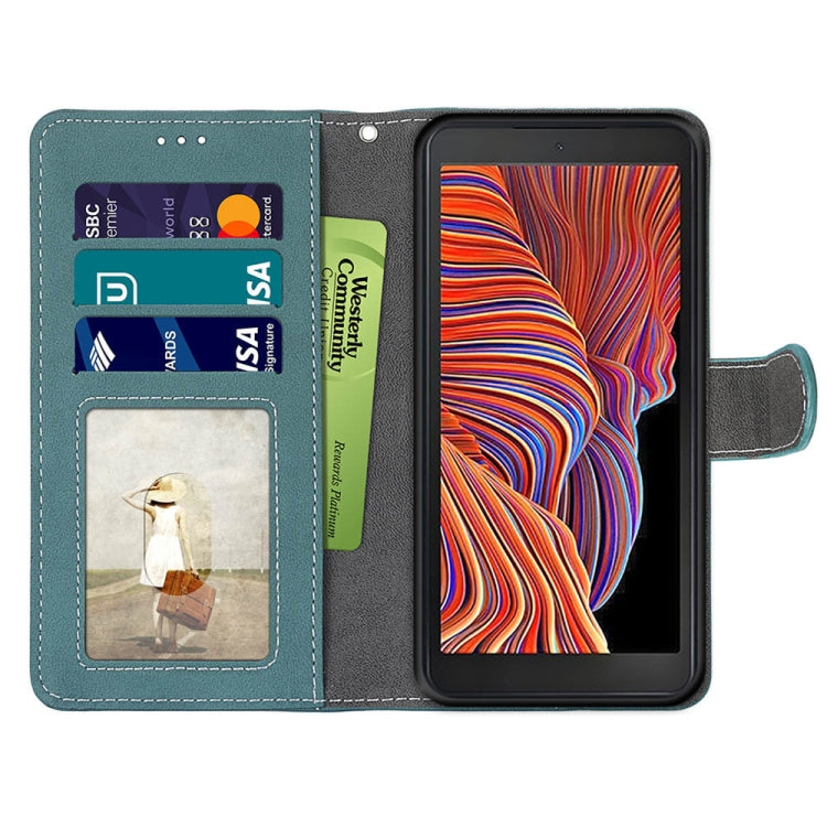 For Samsung Galaxy Xcover 5 Retro Frosted Horizontal Flip PU Leather Case with Holder & Card Slots & Wallet & Photo Frame