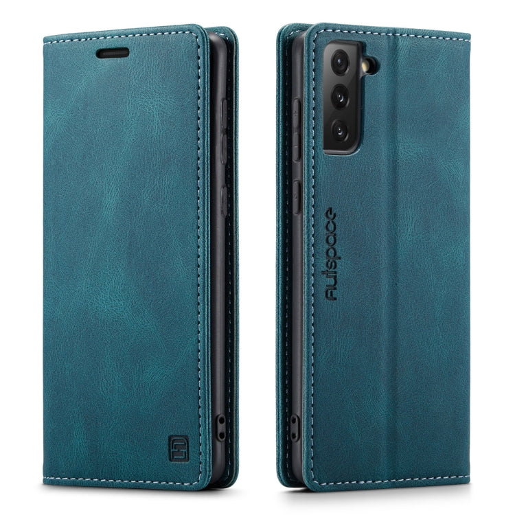 For Samsung Galaxy S21+ 5G AutSpace A01 Retro Skin-feel Crazy Horse Texture Horizontal Flip Leather Case with Holder & Card Slots & Wallet & RFID