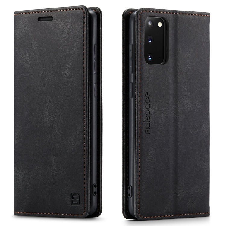 For Samsung Galaxy S20 AutSpace A01 Retro Skin-feel Crazy Horse Texture Horizontal Flip Leather Case with Holder & Card Slots & Wallet & RFID