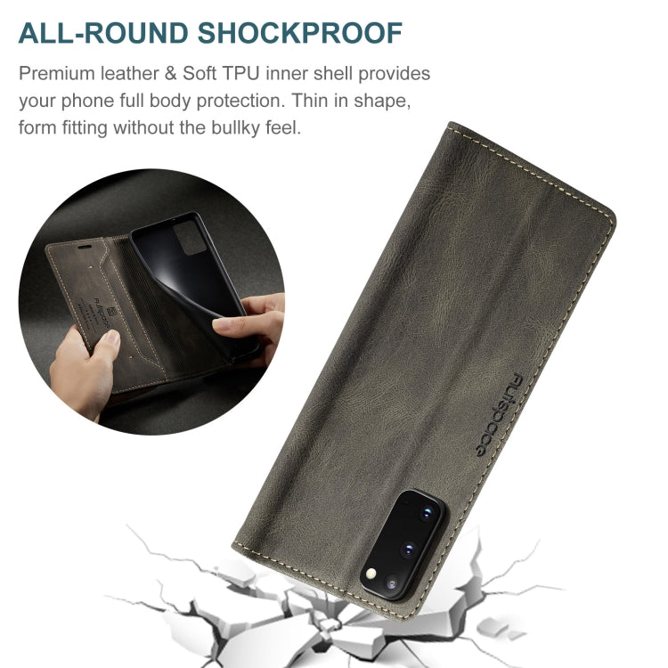For Samsung Galaxy S20 AutSpace A01 Retro Skin-feel Crazy Horse Texture Horizontal Flip Leather Case with Holder & Card Slots & Wallet & RFID