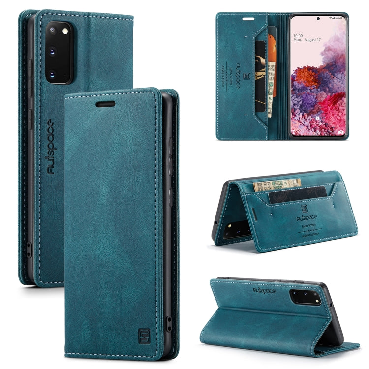 For Samsung Galaxy S20 AutSpace A01 Retro Skin-feel Crazy Horse Texture Horizontal Flip Leather Case with Holder & Card Slots & Wallet & RFID
