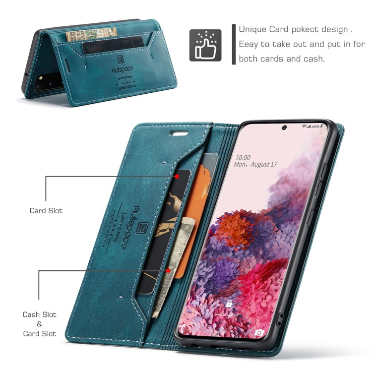 For Samsung Galaxy S20 AutSpace A01 Retro Skin-feel Crazy Horse Texture Horizontal Flip Leather Case with Holder & Card Slots & Wallet & RFID