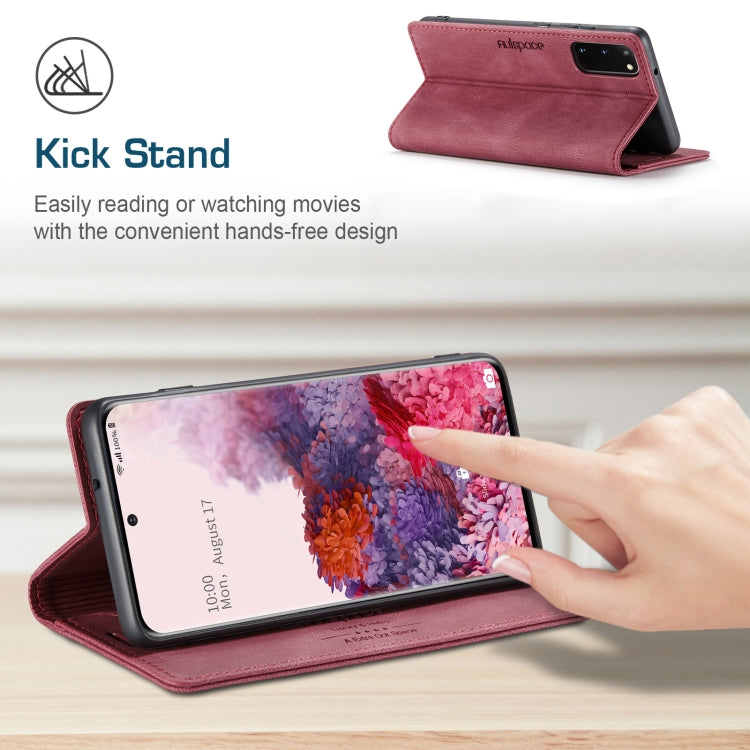 For Samsung Galaxy S20 AutSpace A01 Retro Skin-feel Crazy Horse Texture Horizontal Flip Leather Case with Holder & Card Slots & Wallet & RFID