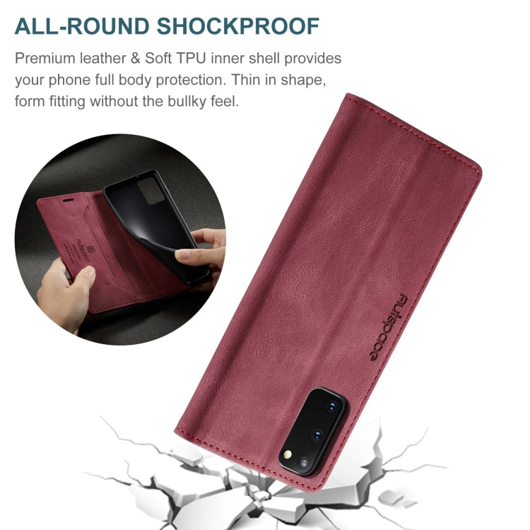For Samsung Galaxy S20 AutSpace A01 Retro Skin-feel Crazy Horse Texture Horizontal Flip Leather Case with Holder & Card Slots & Wallet & RFID