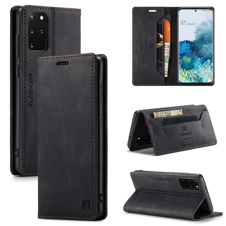 For Samsung Galaxy S20+ AutSpace A01 Retro Skin-feel Crazy Horse Texture Horizontal Flip Leather Case with Holder & Card Slots & Wallet & RFID