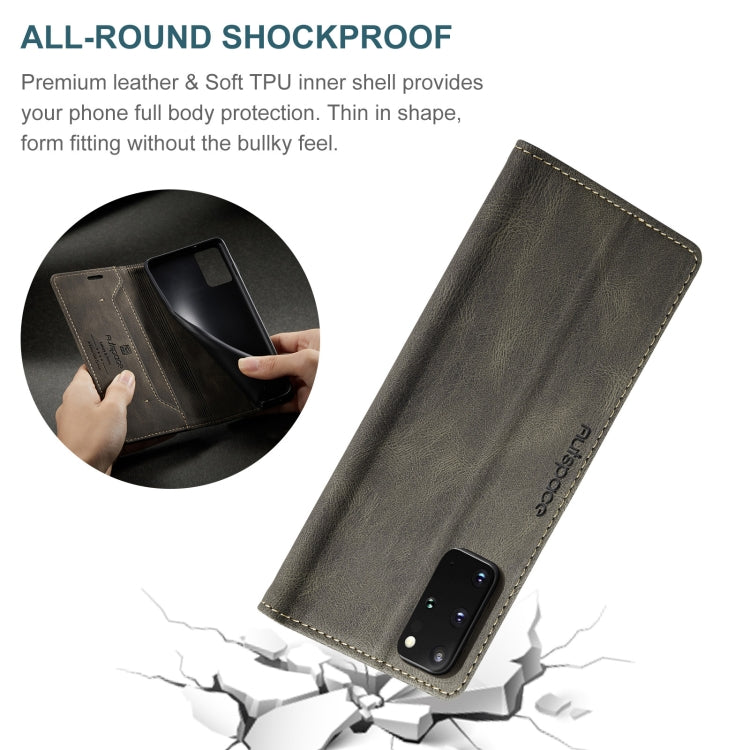 For Samsung Galaxy S20+ AutSpace A01 Retro Skin-feel Crazy Horse Texture Horizontal Flip Leather Case with Holder & Card Slots & Wallet & RFID