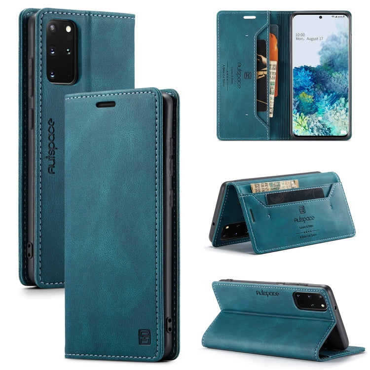 For Samsung Galaxy S20+ AutSpace A01 Retro Skin-feel Crazy Horse Texture Horizontal Flip Leather Case with Holder & Card Slots & Wallet & RFID