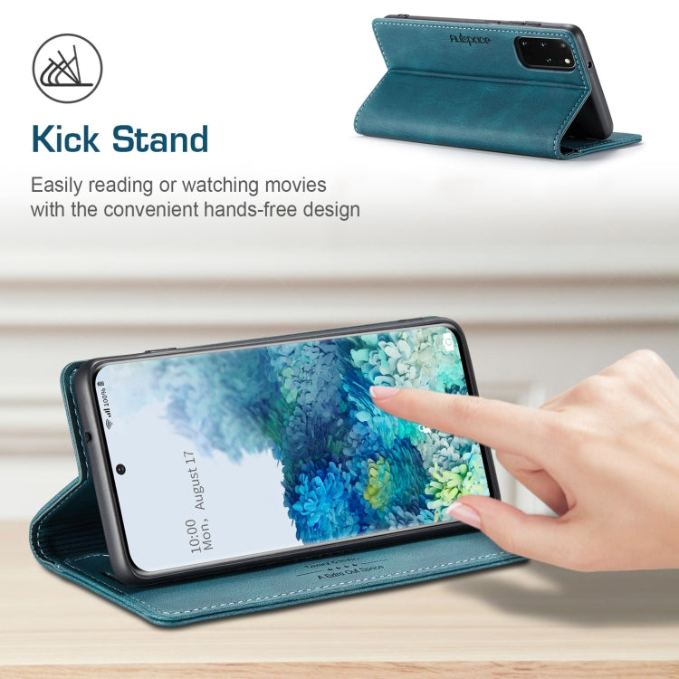For Samsung Galaxy S20+ AutSpace A01 Retro Skin-feel Crazy Horse Texture Horizontal Flip Leather Case with Holder & Card Slots & Wallet & RFID