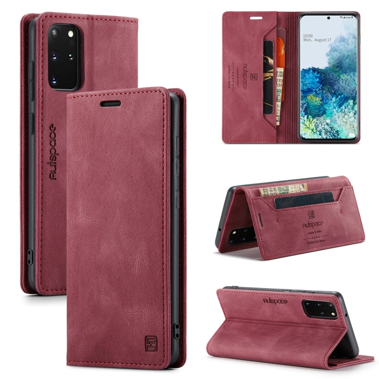 For Samsung Galaxy S20+ AutSpace A01 Retro Skin-feel Crazy Horse Texture Horizontal Flip Leather Case with Holder & Card Slots & Wallet & RFID