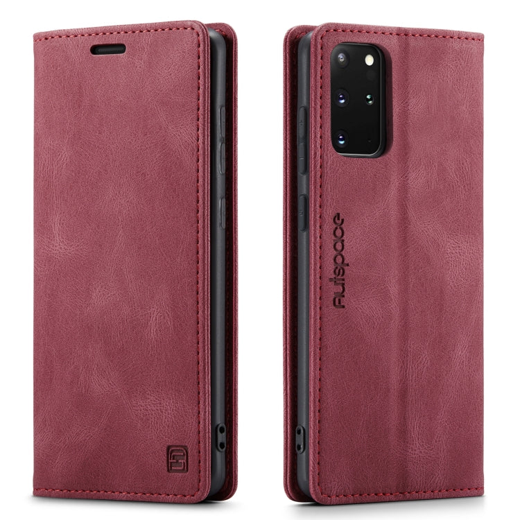 For Samsung Galaxy S20+ AutSpace A01 Retro Skin-feel Crazy Horse Texture Horizontal Flip Leather Case with Holder & Card Slots & Wallet & RFID