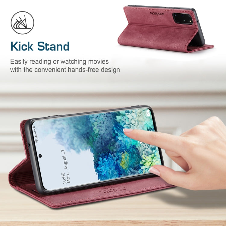 For Samsung Galaxy S20+ AutSpace A01 Retro Skin-feel Crazy Horse Texture Horizontal Flip Leather Case with Holder & Card Slots & Wallet & RFID