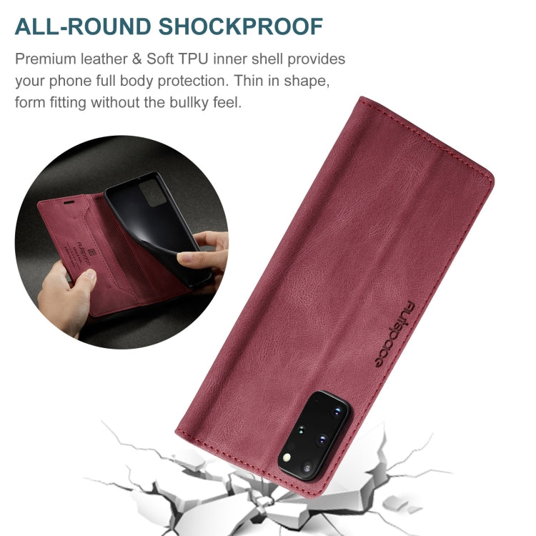 For Samsung Galaxy S20+ AutSpace A01 Retro Skin-feel Crazy Horse Texture Horizontal Flip Leather Case with Holder & Card Slots & Wallet & RFID