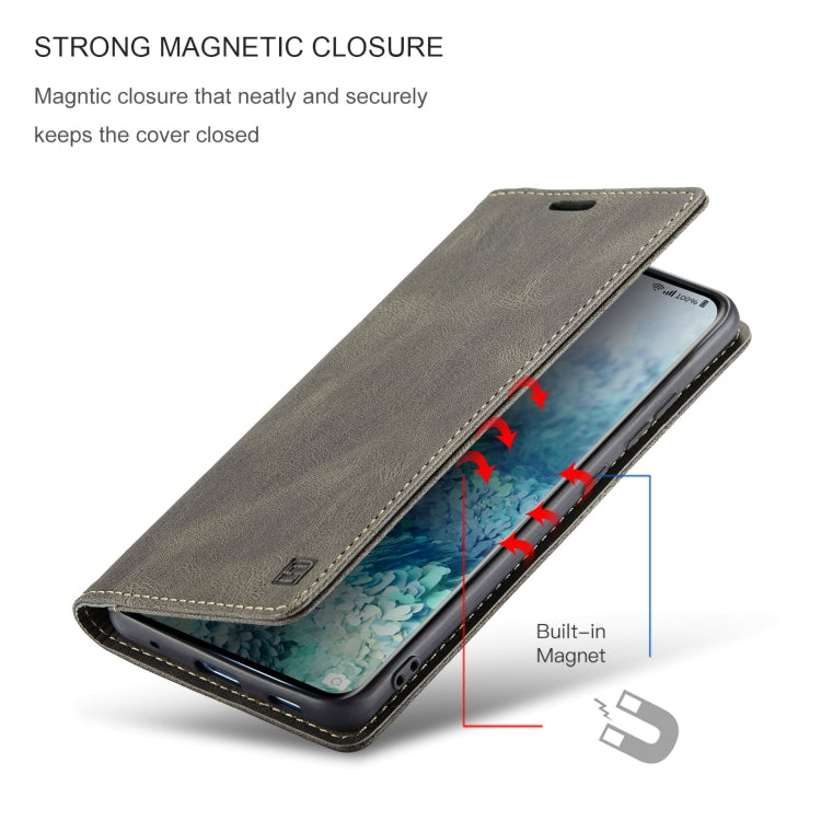 For Samsung Galaxy S20 Ultra AutSpace A01 Retro Skin-feel Crazy Horse Texture Horizontal Flip Leather Case with Holder & Card Slots & Wallet & RFID