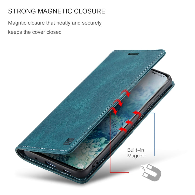 For Samsung Galaxy S20 Ultra AutSpace A01 Retro Skin-feel Crazy Horse Texture Horizontal Flip Leather Case with Holder & Card Slots & Wallet & RFID