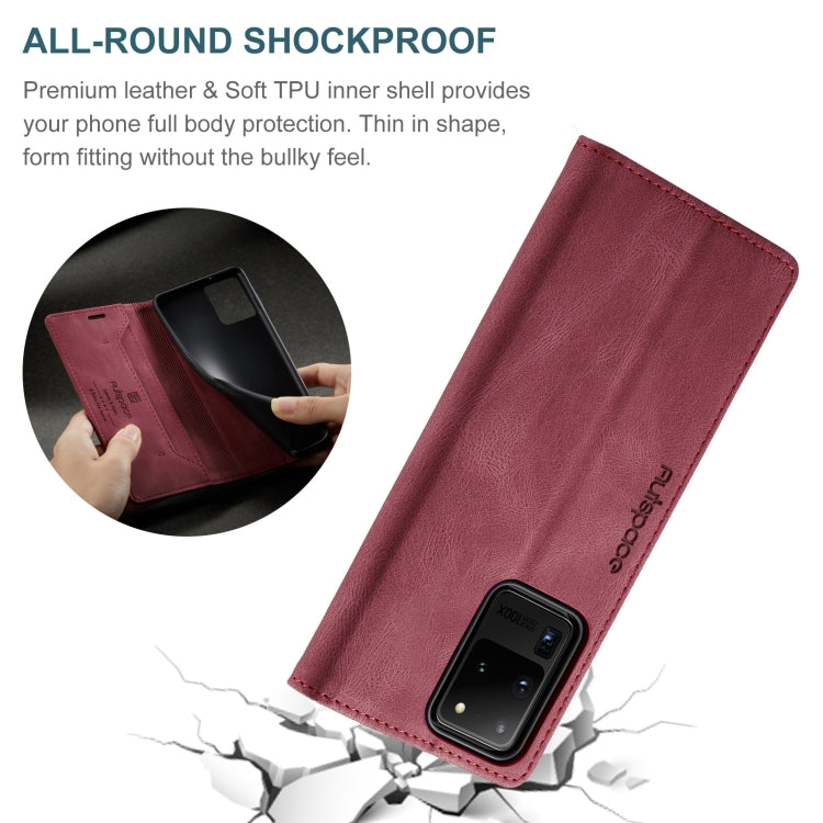 For Samsung Galaxy S20 Ultra AutSpace A01 Retro Skin-feel Crazy Horse Texture Horizontal Flip Leather Case with Holder & Card Slots & Wallet & RFID