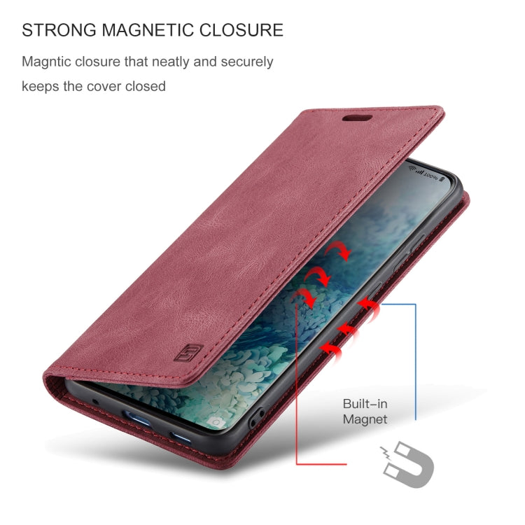 For Samsung Galaxy S20 Ultra AutSpace A01 Retro Skin-feel Crazy Horse Texture Horizontal Flip Leather Case with Holder & Card Slots & Wallet & RFID