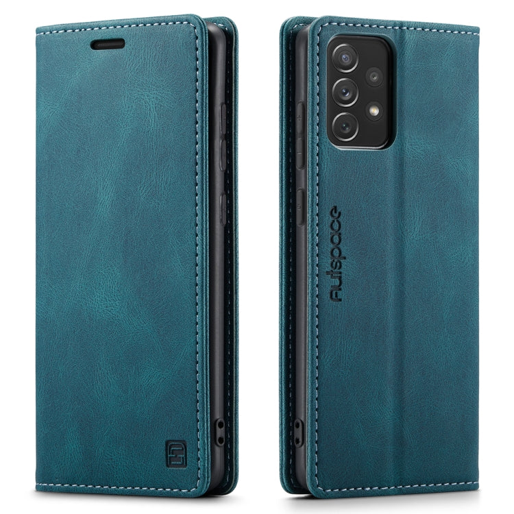 For Samsung Galaxy A72 5G / 4G AutSpace A01 Retro Skin-feel Crazy Horse Texture Horizontal Flip Leather Case with Holder & Card Slots & Wallet & RFID