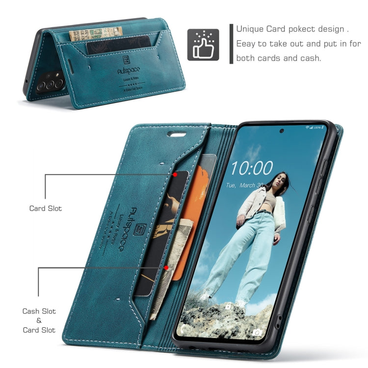 For Samsung Galaxy A72 5G / 4G AutSpace A01 Retro Skin-feel Crazy Horse Texture Horizontal Flip Leather Case with Holder & Card Slots & Wallet & RFID