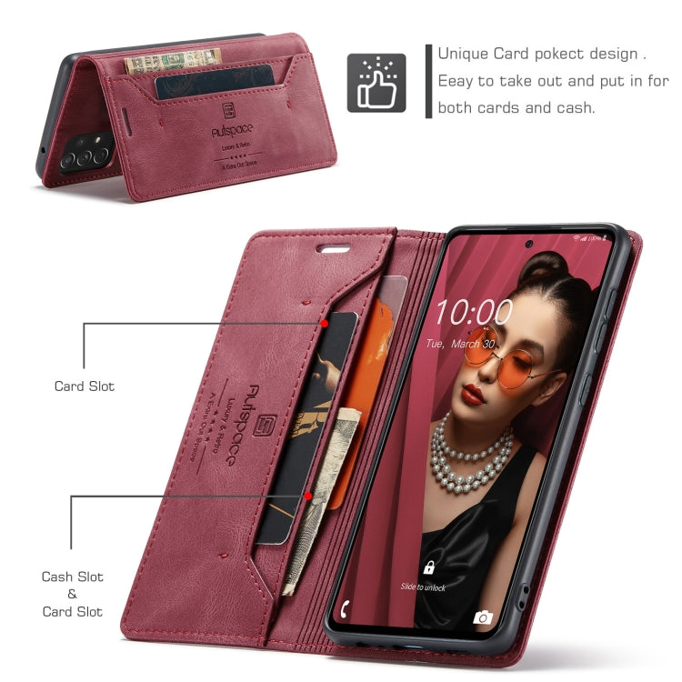 For Samsung Galaxy A72 5G / 4G AutSpace A01 Retro Skin-feel Crazy Horse Texture Horizontal Flip Leather Case with Holder & Card Slots & Wallet & RFID