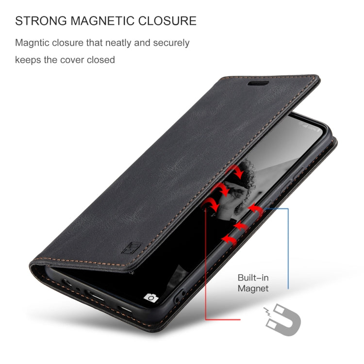 For Samsung Galaxy A52 5G / 4G AutSpace A01 Retro Skin-feel Crazy Horse Texture Horizontal Flip Leather Case with Holder & Card Slots & Wallet & RFID